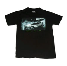 Back to the Future Delorean Car Logo Mens Black T-shirt sz. Small