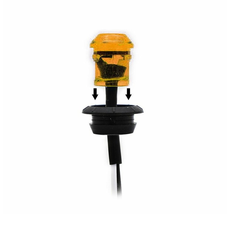 10 Pack Amber LED Side Marker Lights – 3/4" Round Button Lights For Trucks, Trailers, SUVs & Boats