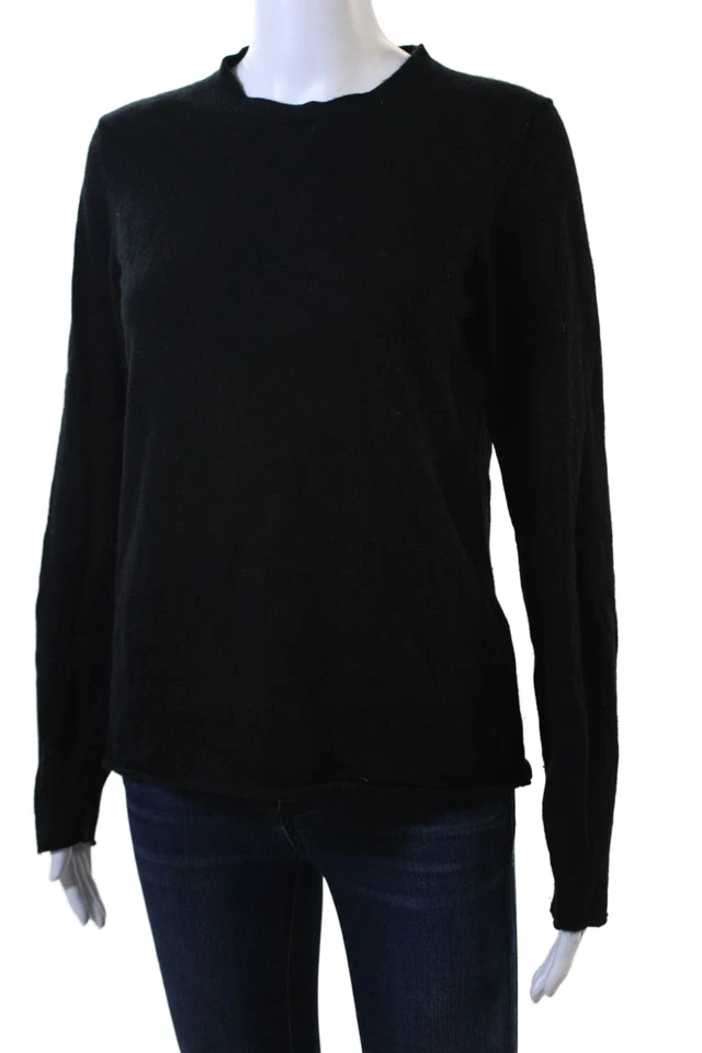 Vince Unisex Pullover Cashmere Crewneck Long Sleeve Black Size M - Image 2 of 4