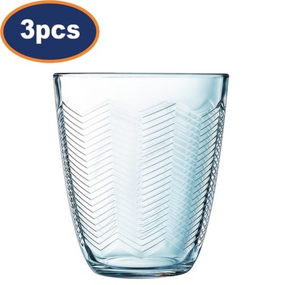 Luminarc Tumbler Trinkglas 3er Set Chevron klar spülmaschinenfest 310ml