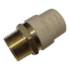 5 Pack CPVC Transition Coupling 3/4 Inch CPVC x MNPT Pipe Fitting Hardware