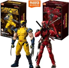 Blokees Marvel Deadpool & Wolverine Wade Wilson & Logan X-Men Action Figure