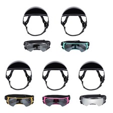 Breathable Pet Safety Gear Helmet Goggles Set with Sun Protections For Outdoor