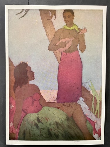 Original Hawaii Nights Menu Cover Only by John Kelley 1940s Royal Hawaiian