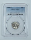 1940-S Mercury Dime MS65 PCGS Blue Label