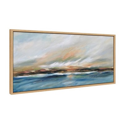 Sylvie Sunday Morning Framed Canvas Wall Art by Mary Sparrow, 18x40 Natural, ...