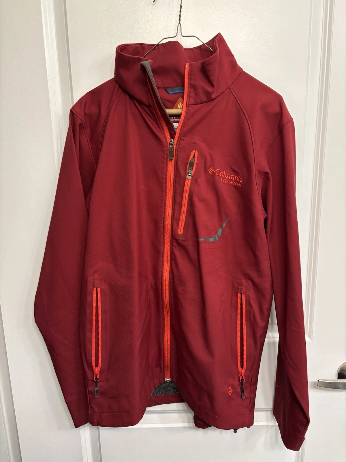 Columbia Men's Maroon Jacket Size Medium Omni Shield Full Zip Polyester