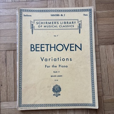 Beethoven Piano Variations Sheet Music Book - Schirmer