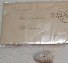 Original Civil War Bullet & 1860s Letter Wiscasset Maine Militaria