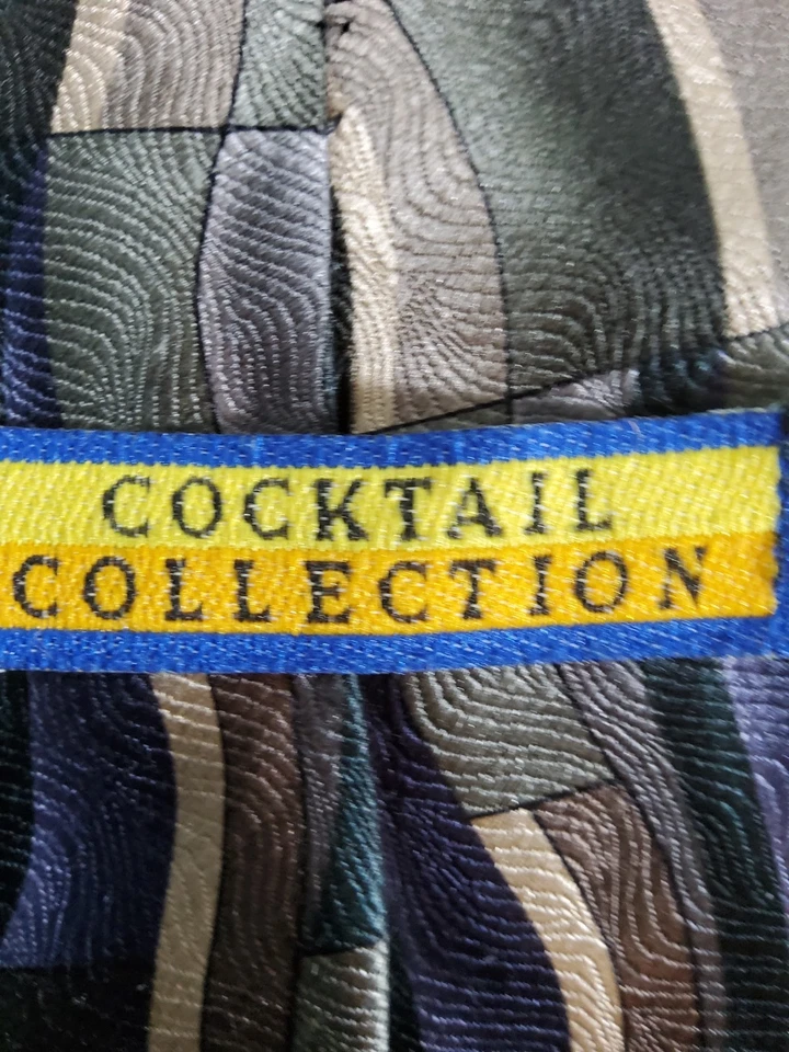 Cocktail Collection Men's Tie 100% Silk Made In USA  "Scotch Under A Microscope" - Image 3 of 4