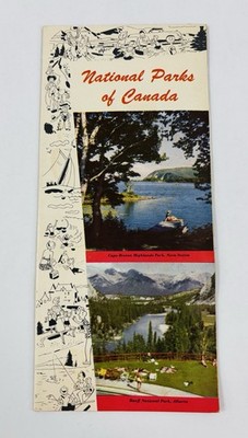 Vintage 1954 National Parks of Canada Brochure Map Edmond Cloutier - AS IS