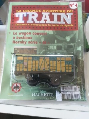 Hachette N°4 Echelle 0 Wagon couvert bestiaux Hornby série M Neuf Sous Blister - Photo 1/2