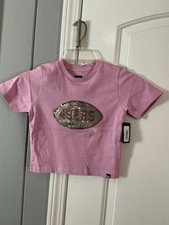 San Francisco 49ers NFL Football Girls New Era T Shirt Sequins NWT Size 4/5