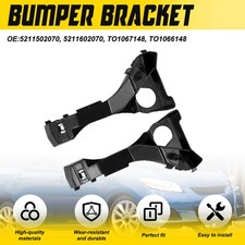 2x Front Bumper Outer Support Bracket Black Kit For 2003-2006 Toyota Matrix Xrs