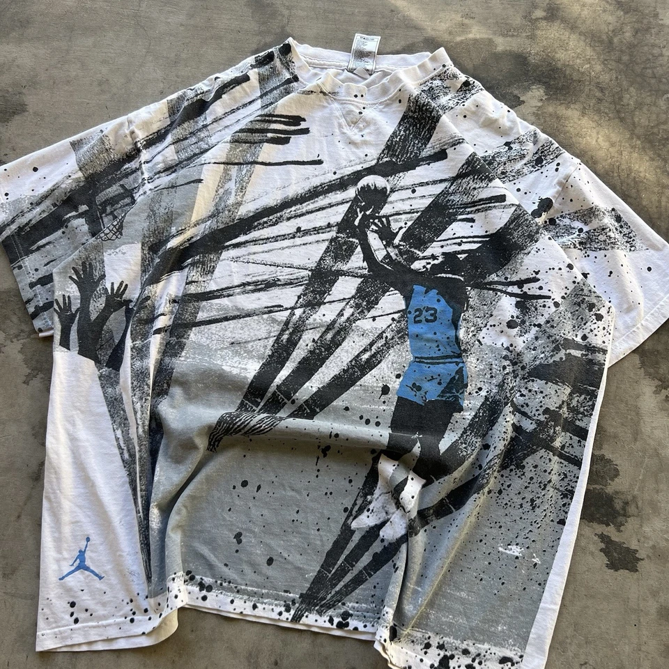 Белая и серая футболка 90-х Калифорнийский университет Майкл Джордан - Изображение 2 из 4