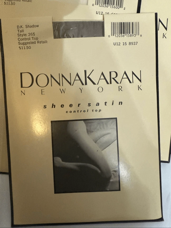 批量 6 件 Donna Karan 女式透明缎面连裤袜控制上衣象牙色中号全新带标签 — 第 2/4 张图片