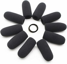 10Pack Soft Mic Foam Covers Windscreens David Clark Aviation Headsets Microphone