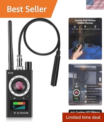 Sleek Anti-Spy Camera Finder: Portable Hidden Device Detector for Home & Office
