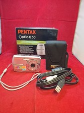 Pentax Digital Camera Optio E50 8.1MP Silver digital Camera + Sd Card D4