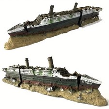 Titanic Schiffswrack Aquarium Deko – Großes RMS Titanic Wrack aus Harz