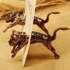 LEOPARD-JUMPING-THROUGH-EAR tunnels BIG CAT ANIMAL STUD EARRINGS panther lioness