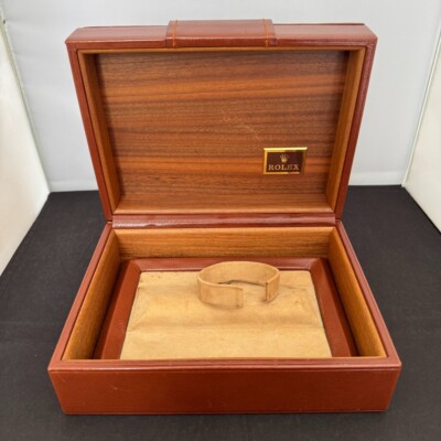ROLEX Brown leather Watch Box Case 71.00.02 C Ring 100%Authentic YZ4730