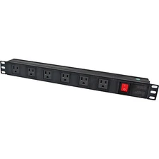 Electriduct 19 Inch 1U Rack Mount 6 Outlet Power Strip