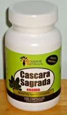 Cascara Sagrada 450mg Natural Help For Constipation & Healthy Digestion 100 Caps