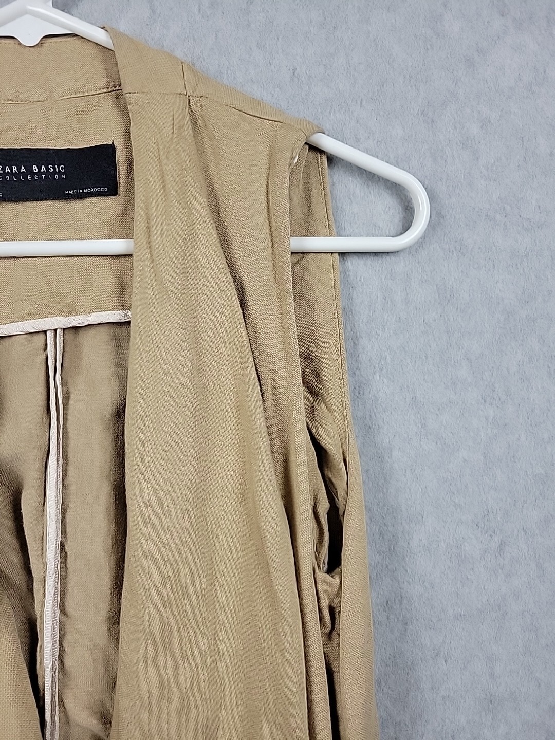 Zara Basic Collection Linen Blend Belted Brown La… - image 4