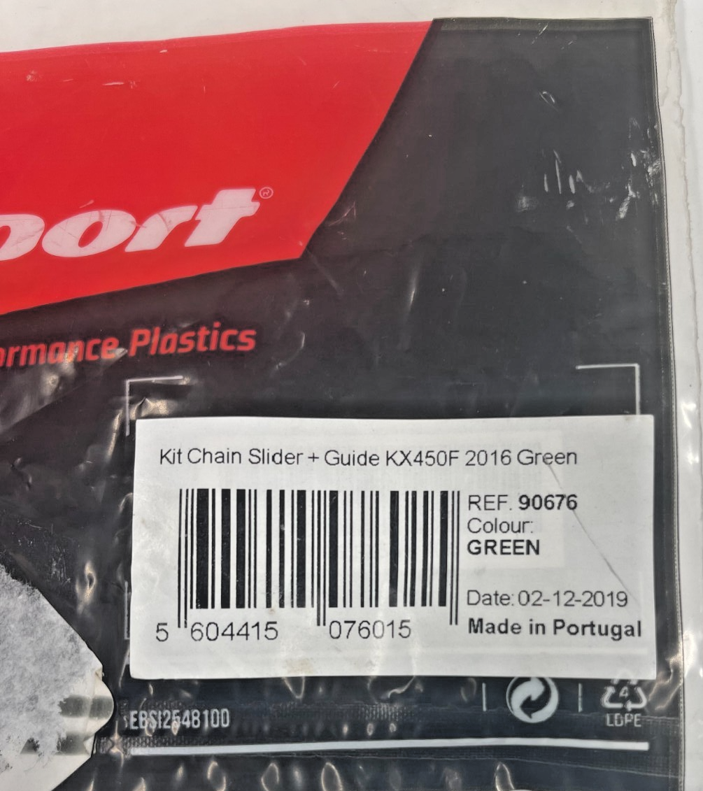 POLISPORT 90676 Motorcycle Chain Guide and Slider Kit Green KX450F