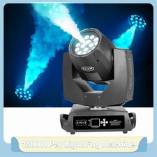 1800W DMX Moving Head Wash LED Par Light Fog Smoke Machine Stage Bar Disco Club