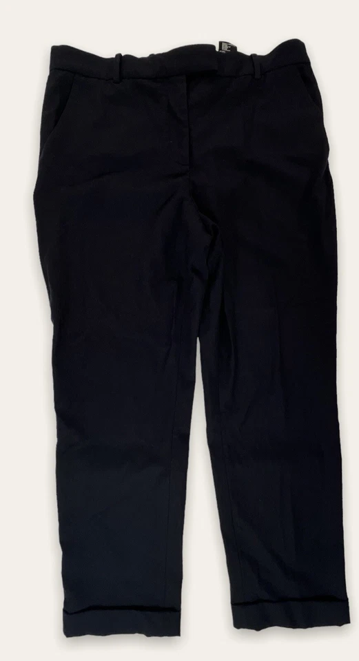 COS Wool Blend Blue Trouser Pants Cuffed Hem Women Sz 8 25” Inseam - Image 2 of 4