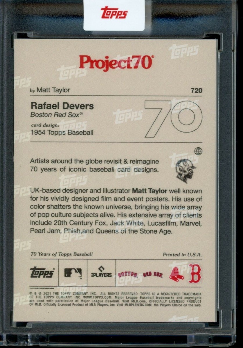 2021 Topps Project 70 Card #720 Rafael Devers 1954 by Matt Taylor
