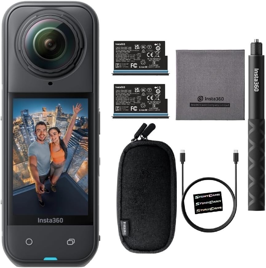 Insta360 X5 Waterproof 8K 360 Video 72MP Photo Action Camera + Extra Battery