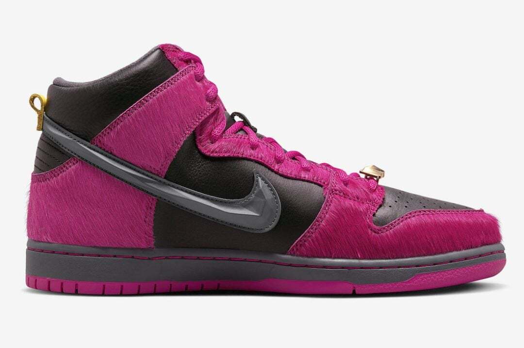 Run The Jewels × Nike SB Dunk High Active Pink and Black Run The Jewels × Nike SB Dunk High Active Pink and Black
