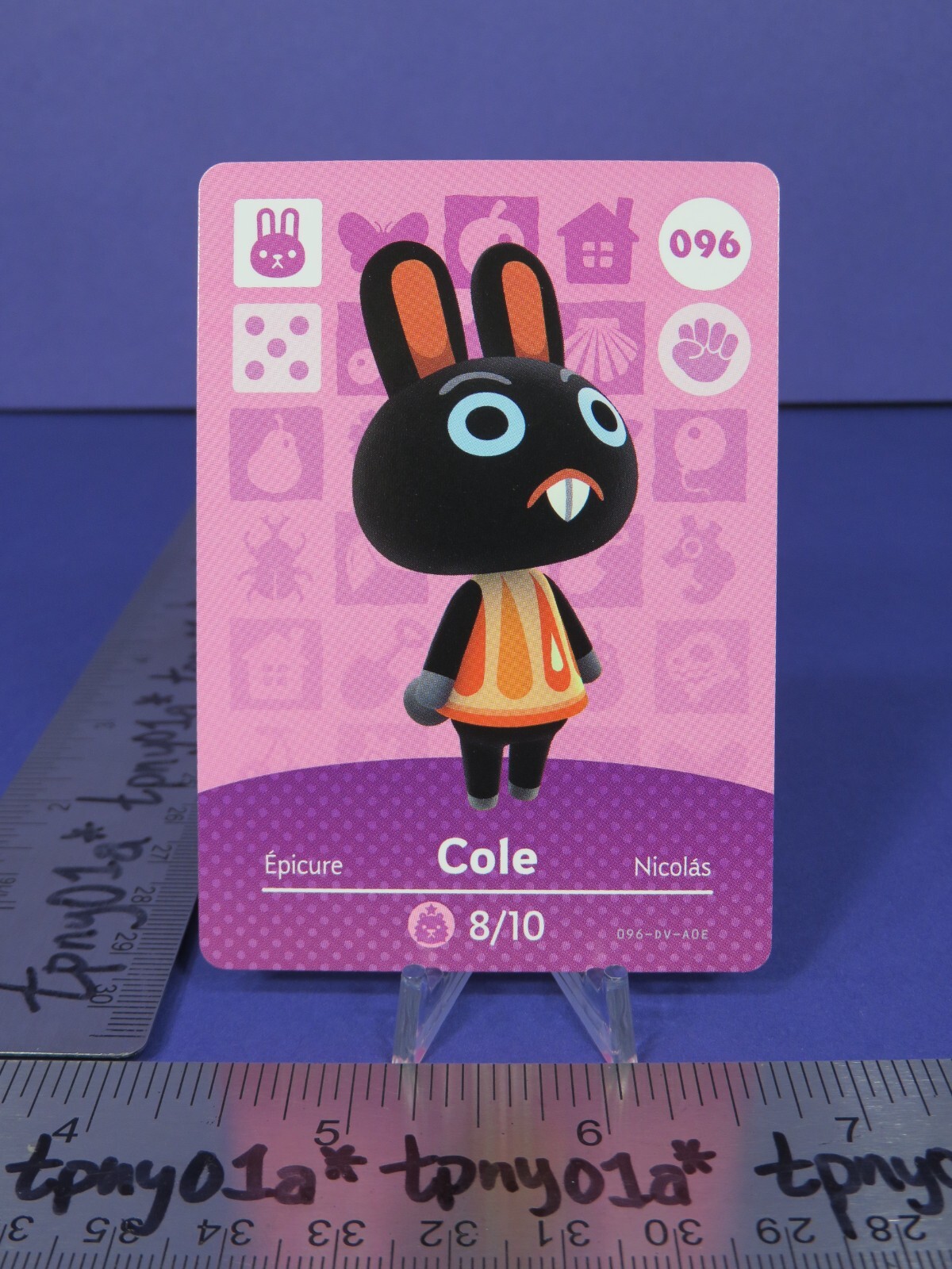 COLE #096 PACK-FRESH US AUTHENTIC Animal Crossing SERIES 1 Amiibo Card eSE