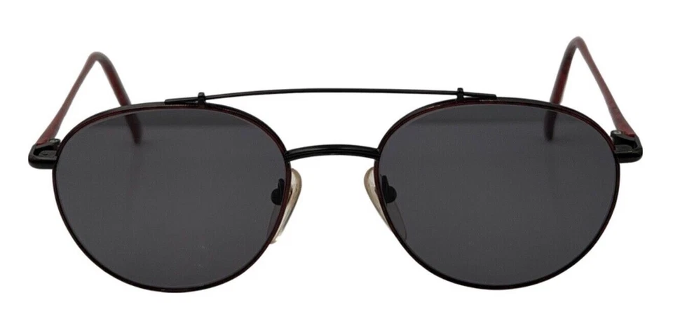 Gafas de sol vintage Bugle Boy BB-62 Borgoña redondas piloto Japón ¡con lentes nuevas! Foto 3 de 4