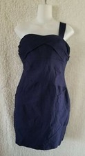 Ruby Rox Navy Blue Midi Bodycon One Strap Party Dress- Size 11