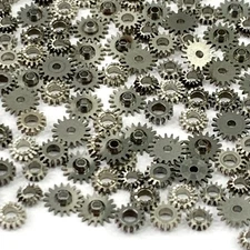 25 Watch Gears 3-5mm Silver Parts Steampunk Repair Job Lot Art Watchmaker Craft