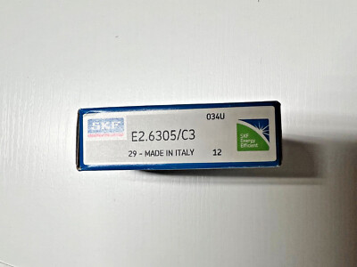 6305-C3 SKF Deep Groove Ball Bearing 25mmx62mmx17mm NEW ITALY