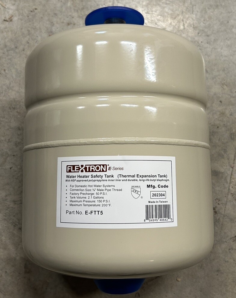 FlexTron E-Series Water Heater Safety Tank E-FTT5 Thermal