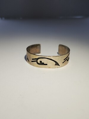 Lance Plummer Cast .925 Bracelet Native Vtg Cuff