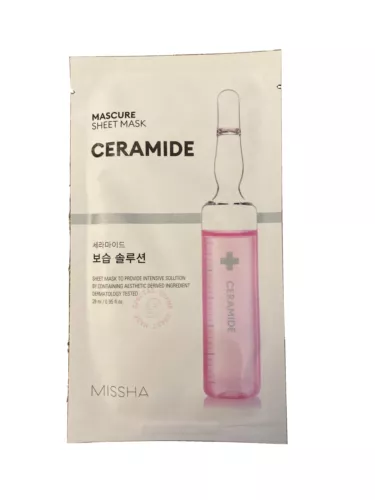 Missha Mascure Face Sheet Mask, CERAMIDE, Pack Of 10 Sheets