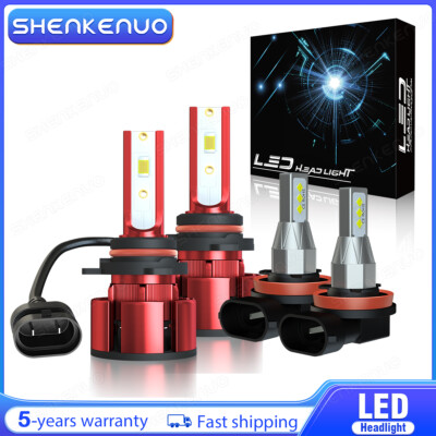 For Dodge Challenger 2015-2021 LED Headlight Bulbs Hi&Lo Beam+Fog Light Kit 4Pcs