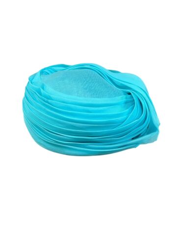 Vintage Blue Turquoise Women’s Satin Hat 1950s Ky Derby Luncheon