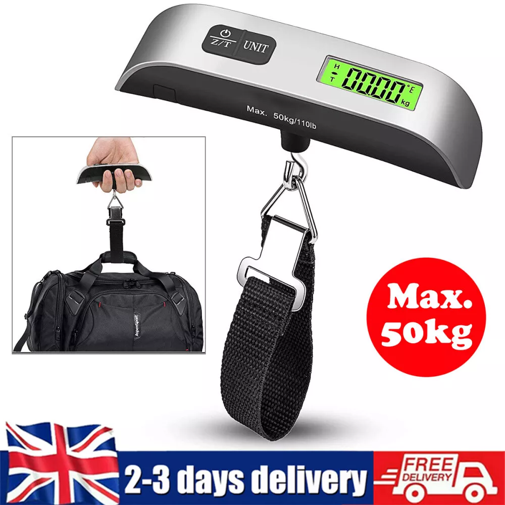 50KG Digital Travel Portable Handheld Weighing Luggage Scales Suitcase Bag  NEW