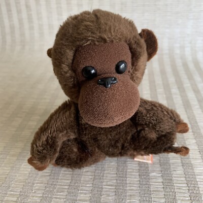 Dakin Baby Chimp Monkey Mini Plush 5'' Brown Vintage 1981 Stuffed Animal Toy