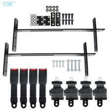 Fit For EZGO Yamaha Club Car Golf Cart 4 Retractable Seat Belts and Bracket Kit