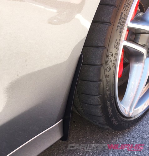 Mercedes Benz Arch Stone Mud Flap Guards Gloss Carbon Fibre C Class W205 AMG - Picture 3 of 11