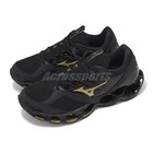 Mizuno Wave Prophecy 13 S Black Gold Men Road Running Jogging Shoes J1GC2449-54